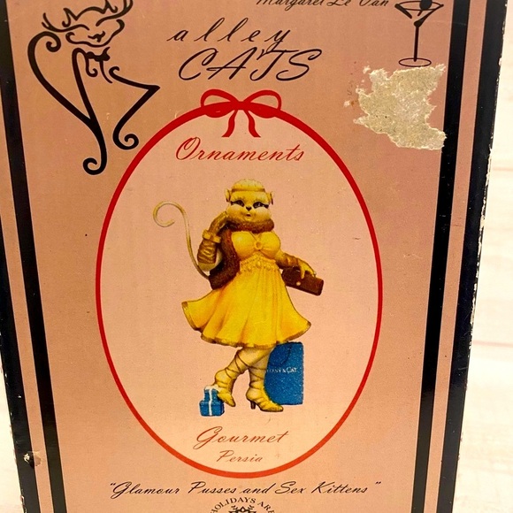 Margaret Le Van Alley Cat Persia Gourmet Tag Glamorous Tiffany Bag Gift Kitty - Picture 10 of 16